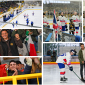 Purissime emozioni azzurre con Thomas Larkin osannato all'Acinque Ice Arena (Foto Acinque Ice Arena - Michele Del Re e HC Varese 1977)