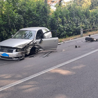 Le immagini dell'incidente stradale avvenuto sulla provinciale a Ternate
