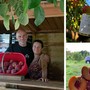 Marco Bina e la moglie Monica nel loro "regno" dei perzic de Munà Marco Bina e la moglie Monica nel loro "regno" dei perzic de Munà