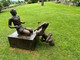 La statua vandalizzata al parco di Taino (foto dalla pagina Facebook del Comune di Taino)