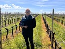 Lo scrittore sommelier varesino Eugenio Marangoni in mezzo alle sue amate vigne