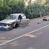 Le immagini dell'incidente stradale avvenuto sulla provinciale a Ternate Le immagini dell'incidente stradale avvenuto sulla provinciale a Ternate