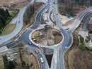 I lavori in corso per la realizzazione della rotatoria di Vergiate sulla superstrada