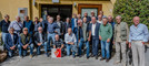Il gruppo dei grandi del Varese oggi riuniti al ristorante "Vecchia Riva" (Foto Galbiati)