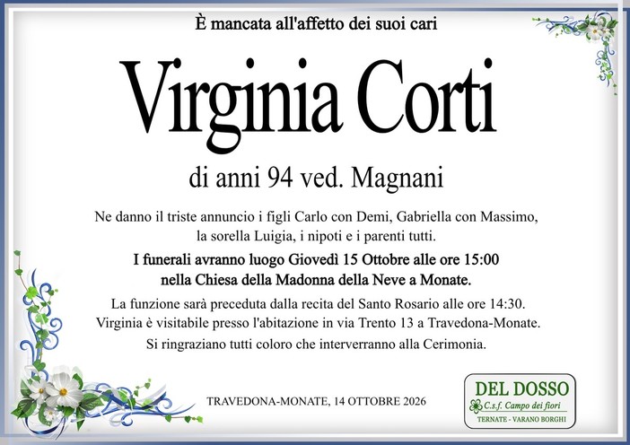 Virginia Corti ved. Magnani