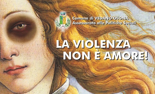 Un manifesto e uno striscione: Vedano Olona dice no alla violenza contro le donne