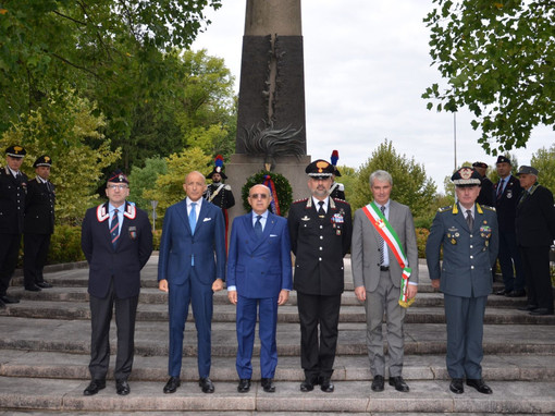 Una foto della cerimonia di questa mattina a Varese in memoria di Savo D'Acquisto