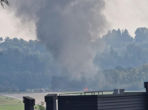 Elicottero precipita tra Vergiate e Somma Lombardo, ma per fortuna è solo un'esercitazione