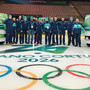 La squadra, con i due varesini Mircea e Carlo (primo e sesto da destra in foto), che curerà il ghiaccio degli impianti olimpici milanesi