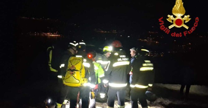 L'intervento di soccorso sul Monte San Michele