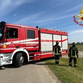 I vigili del fuoco sul posto
