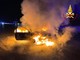 FOTO. Paura sulla Pedemontana per un incidente: un'auto prende fuoco, coinvolta anche un'ambulanza