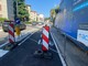 Una transenna sfondata e oggi sostituita: ecco cosa rimane degli incidenti occorsi nella giornata di domenica 24 maggio a due ciclisti in viale Belforte... La corsia ciclopedonale, però, era ed è ancora chiusa