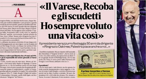 L'intervista di oggi a Beppe Marotta sulla Gazzetta dello Sport