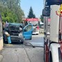 Busto, furgone prende fuoco: scattano i soccorsi Busto, furgone prende fuoco: scattano i soccorsi