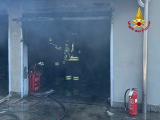 I vigili del fuoco sul posto