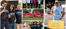 La giornata dell'inaugurazione dell'Heritage Ermolli a Giubiano in alcuni scatti: a sinistra la moglie Martine e la figlia Zoe insieme all'ex compagno di squadra Ermete Rossi