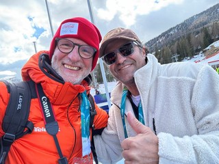 Roberto Bof con Alberto Tomba