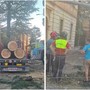 I lavori di abbattimento all'angolo tra viale Aguggiari e via Parravicini a Varese I lavori di abbattimento all'angolo tra viale Aguggiari e via Parravicini a Varese