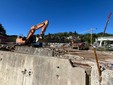 La situazione del cantiere dell'ex Aermacchi dopo l'abbattimento del muro di cinta in via Crispi di questa mattina
