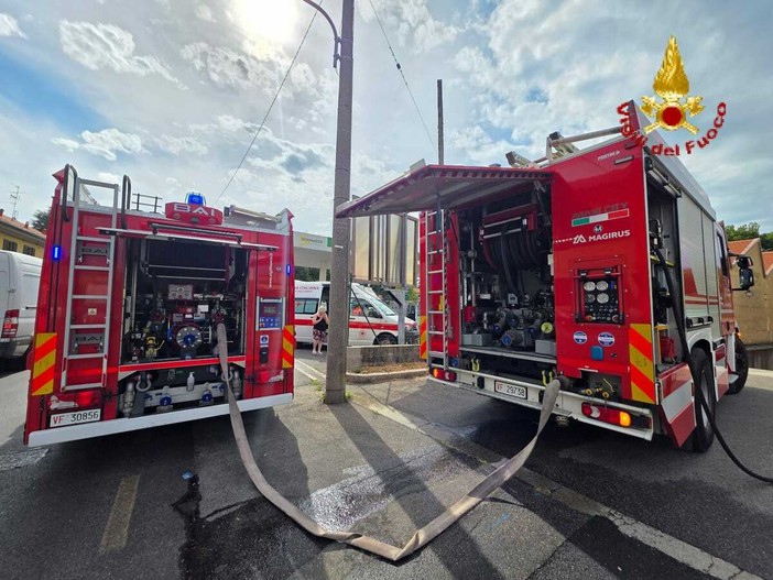 I vigili del fuoco a Cassano Magnago