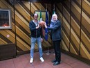 Roberto Cimberio (a destra) con Federico Ferrari, dg di College Basket Borgomanero
