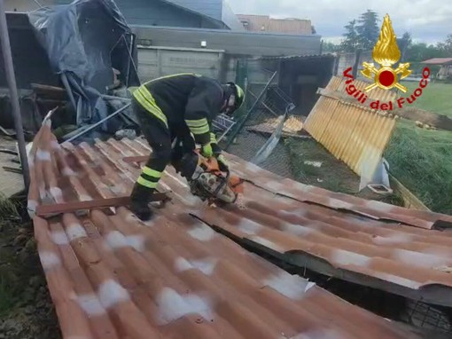 I vigili del fuoco sul posto