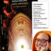 “Hotel Rapsodia”, Baldini presenta a Varese il suo thriller tra arte e mistero “Hotel Rapsodia”, Baldini presenta a Varese il suo thriller tra arte e mistero