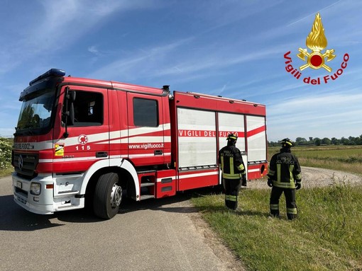 I vigili del fuoco sul posto