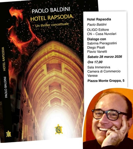 “Hotel Rapsodia”, Baldini presenta a Varese il suo thriller tra arte e mistero