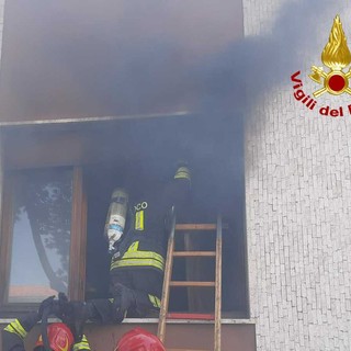 I vigili del fuoco sul posto I vigili del fuoco sul posto
