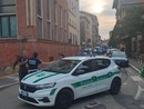 Via Como chiusa dagli agenti della polizia locale di Varese durante i massicci controlli di ieri coordinati dalla Questura di Varese