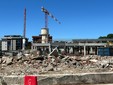 La situazione del cantiere dell'ex Aermacchi dopo l'abbattimento del muro di cinta in via Crispi di questa mattina