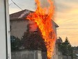 Le fiamme a Busto Arsizio
