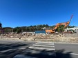 La situazione del cantiere dell'ex Aermacchi dopo l'abbattimento del muro di cinta in via Crispi di questa mattina