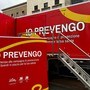 Il truck di Io Prevengo in piazza Monte Grappa a Varese