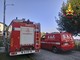 I vigili del fuoco in azione a Maccagno I vigili del fuoco in azione a Maccagno