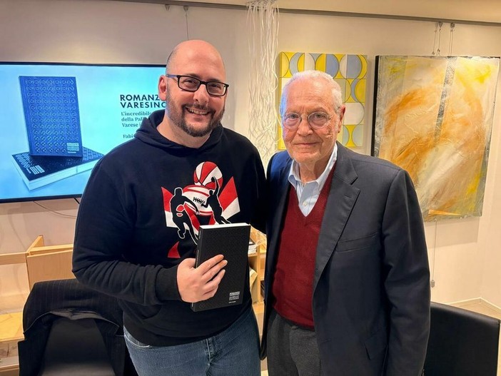 Fabio Gandini insieme al presidente di Pallacanestro Varese Toto Bulgheroni