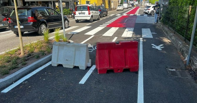 La ciclopedonale di viale Belforte a Varese La ciclopedonale di viale Belforte a Varese