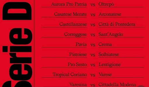 La prima giornata del girone D della Serie D La prima giornata del girone D della Serie D
