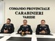Da sinistra: il capitano Coppola, il colonnello Gagliardo e il capitano Dantonia Da sinistra: il capitano Coppola, il colonnello Gagliardo e il capitano Dantonia