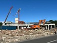 La situazione del cantiere dell'ex Aermacchi dopo l'abbattimento del muro di cinta in via Crispi di questa mattina
