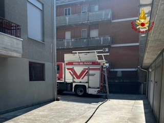 I vigili del fuoco sul posto