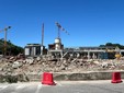 La situazione del cantiere dell'ex Aermacchi dopo l'abbattimento del muro di cinta in via Crispi di questa mattina