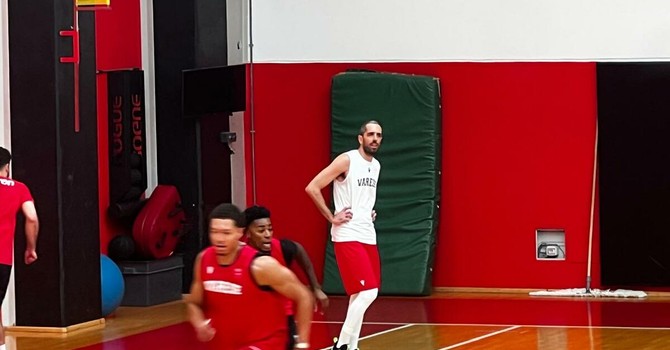 Amedeo Della Valle nell'allenamento di oggi al Campus Amedeo Della Valle nell'allenamento di oggi al Campus