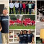 La giornata dell'inaugurazione dell'Heritage Ermolli a Giubiano in alcuni scatti: a sinistra la moglie Martine e la figlia Zoe insieme all'ex compagno di squadra Ermete Rossi