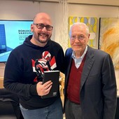 Fabio Gandini insieme al presidente di Pallacanestro Varese Toto Bulgheroni