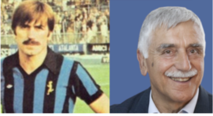 Gabriele Andena con la maglia dell'Atalanta e in tempi più recenti Gabriele Andena con la maglia dell'Atalanta e in tempi più recenti
