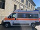 L'ambulanza intervenuta questa mattina in via Fratelli d'Italia
