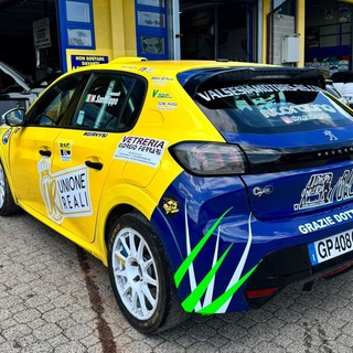 La Peugeot 208 Rally4 con cui Matteo Sanfilippo, giovane pilota di Cuveglio, affronterà il suo terzo Slalom